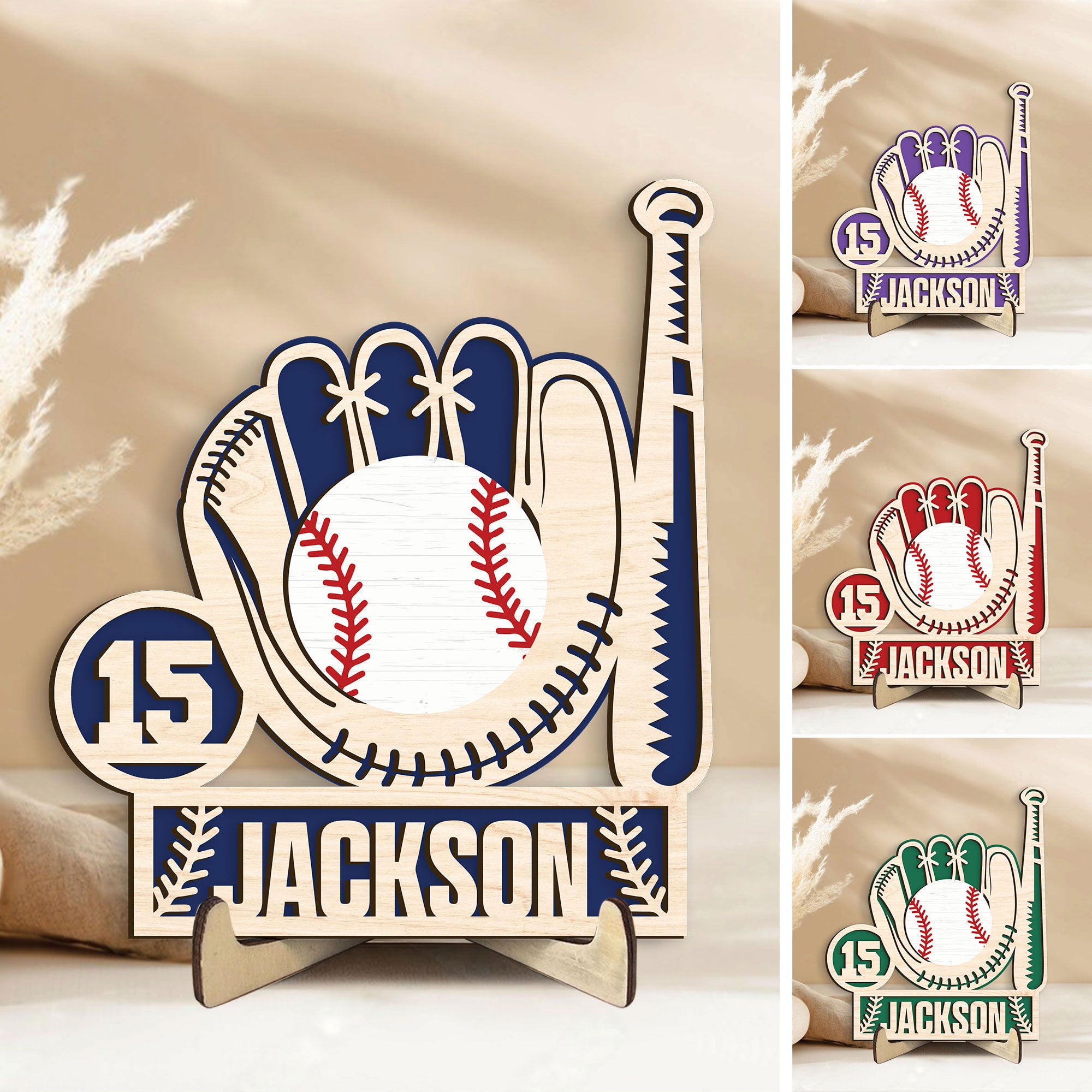 Blessed Mom - Personalized Custom 2-Layer Wood Plaque With Flat Base