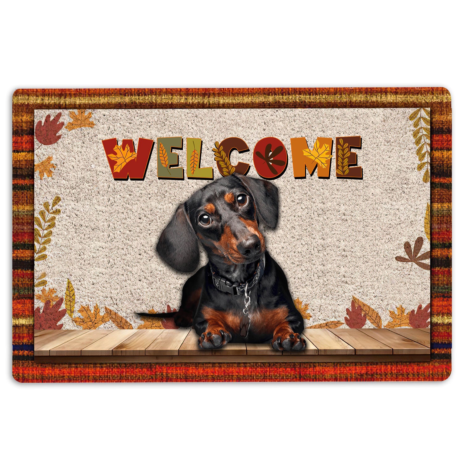 Hot DACHSHUND rug indoor/outdoor 18 x 30