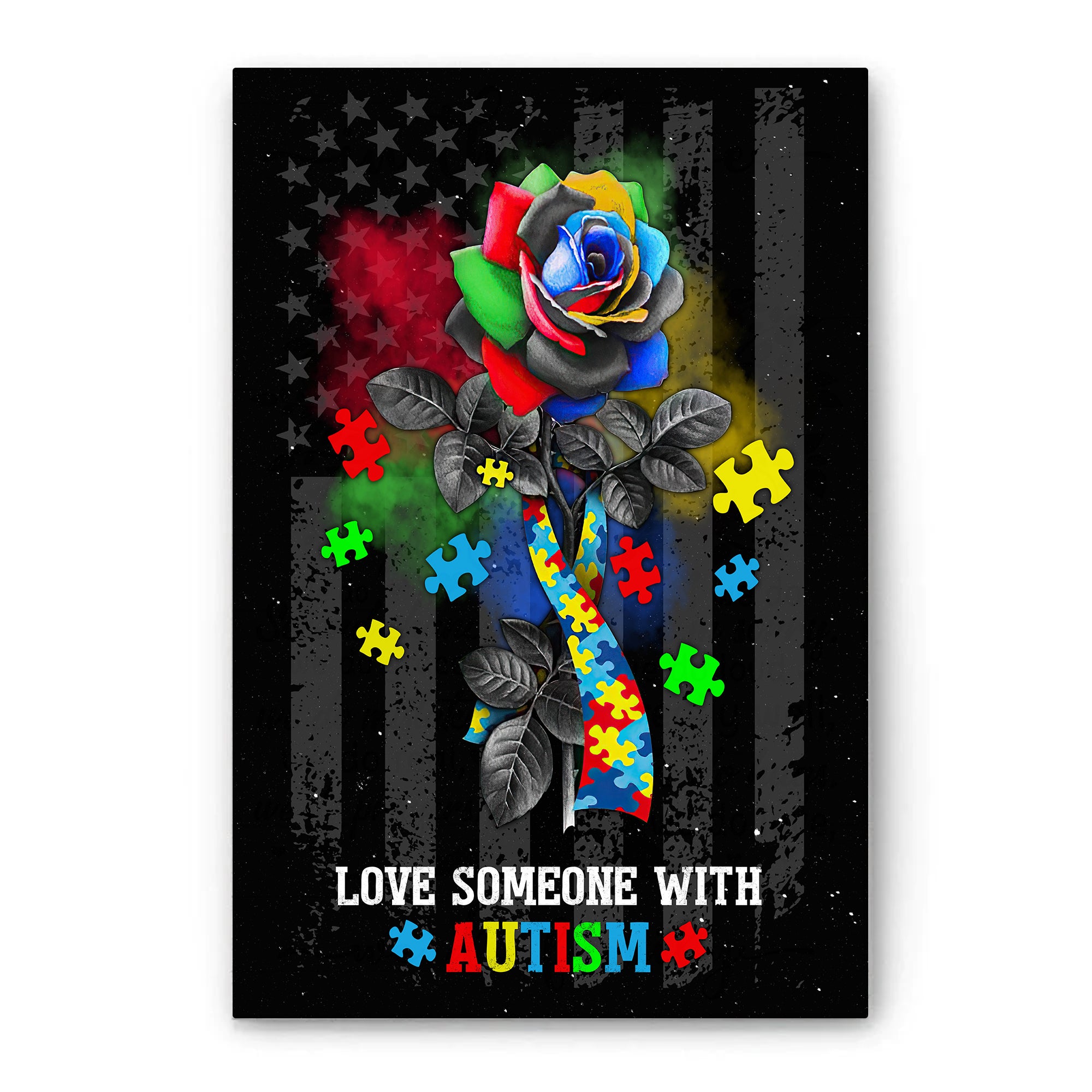 Autism Poster & Canvas, Love Someone With Autism Wall Art, Home Decor