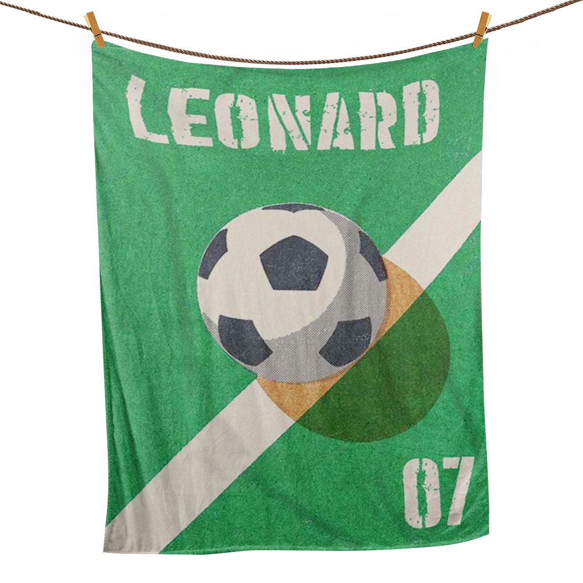 Personalized Soccer Blanket, Soccer Ball Field Sport Lover Gift Sherpa  Fleece Blanket, Custom Name Number Soft Cozy Plush Throw Blanket, image size:1200x1200