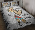 Ohaprints-Quilt-Bed-Set-Pillowcase-Native-American-Peace-Love-Native-Blood-Grey-Pattern-Custom-Personalized-Name-Blanket-Bedspread-Bedding-2669-Throw (55'' x 60'')