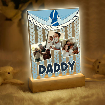 Personalized Dad Night Light, Custom Photo Acrylic Night Light, Funny Daddy Photo Room Decor, Father's Day Gift for Grandpa, Dad, Him