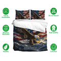 Eagle duvet cover bedding set displayed with matching pillowcases and soft, breathable bedding features