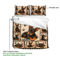 Miniature Pinscher duvet cover bedding set with printable design, matching pillowcases, and lightweight fabric details
