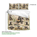 Miniature Schnauzer duvet cover with matching pillowcases, soft fabric details, and printable artwork view