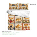 Shiba Inu duvet cover set with printable front and lightweight polyester fabric detail