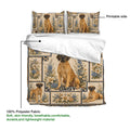 Great Dane duvet cover showing a floral framed design, printable surface, and lightweight polyester fabric