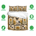 Rat Terrier duvet cover bedding set displayed with matching pillowcases and soft breathable fabric icons
