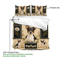 Rat Terrier duvet cover and pillowcases showing the printable artwork and lightweight fabric design