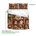 Lhasa Apso duvet cover bedding set detail showing the printed side and lightweight polyester fabric