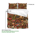 Miniature Pinscher Christmas duvet cover set with printable outer fabric and lightweight polyester material