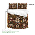 Alaskan Malamute duvet cover and pillowcases shown with a printable side and soft polyester fabric detail