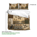 Duck hunting duvet cover bedding set with mallards, wetlands, hunting scenes, and rustic camouflage-inspired panels