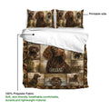 Boykin Spaniel duvet cover bedding set showing the printed side and soft lightweight polyester fabric