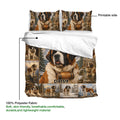 Saint Bernard duvet cover and pillowcases shown with printable sides and lightweight polyester fabric