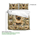 Siamese cat duvet cover bedding set shown with a printable design and lightweight polyester fabric detail