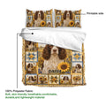 English Springer Spaniel duvet cover bedding set showing the printable side and soft lightweight fabric detail