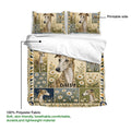 Greyhound duvet cover set showing the printable side and soft polyester fabric in a floral bedroom design