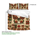 Butterfly duvet cover bedding set detail with printable front design and lightweight polyester fabric callout