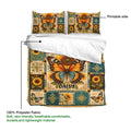 Butterfly duvet cover bedding set detail showing the printable artwork and soft polyester fabric