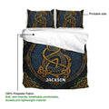 Viking duvet cover bedding set showing detailed Norse artwork and the printed side of the bedding