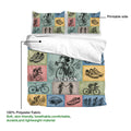 Bicycle duvet cover bedding set with printable cycling artwork and soft lightweight fabric detail