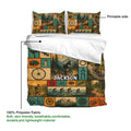 Bicycle duvet cover set product view highlighting the printed cycling artwork and soft polyester fabric