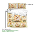 Hamster duvet cover set detail showing the printable artwork, floral panels, and lightweight polyester fabric