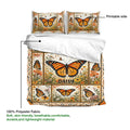 Butterfly duvet cover bedding set showing floral artwork, printable surface, and lightweight polyester fabric