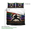 Karate duvet cover bedding set showing the printable artwork side and bold martial arts design