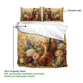 Cello duvet cover bedding set showing the printed side, floral artwork, and soft polyester fabric