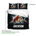 Wrestling bedding set product view showing dramatic grappling artwork on the duvet cover