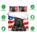 Cane Corso bedding set shown with matching pillowcases and soft, breathable, colorfast fabric features