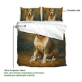 American Staffordshire dog duvet cover set with printed side and soft lightweight polyester fabric detail