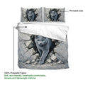 Russian Blue cat duvet cover artwork with printable side and 100% polyester fabric details
