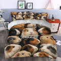 Guinea pig duvet cover bedding set styled in a bright bedroom with matching pillowcases