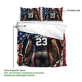 Football duvet cover and pillowcases shown with printable artwork and soft polyester fabric details