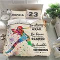 Softball duvet cover bedding set in a contemporary bedroom with vibrant sports artwork