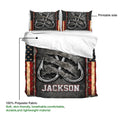 Fishing duvet cover set product guide showing the printable hook design and soft polyester fabric