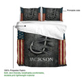 Fishing duvet cover bedding set detail showing printable hook artwork on soft polyester fabric