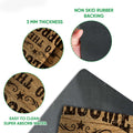 Close-up detail of the cowboy doormat surface and dark rubber underside with traction backing
