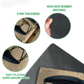 Pontoon boat doormat feature view showing the printed surface, 3 mm thickness and rubber backing