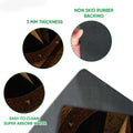 Close-up feature view of the Texas star doormat surface and dark rubber backing
