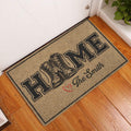 Veteran entryway doormat displayed beside a front door on warm wood flooring