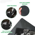 Close-up feature view of the Miniature Schnauzer doormat surface and rubber backing detail