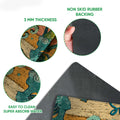 Close-up detail of the mermaid doormat surface and dark rubber backing