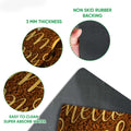 Close-up product detail showing the printed German Shepherd doormat surface and dark rubber backing