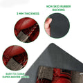 Boxing glove doormat detail showing the printed surface and black rubber backing