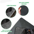 Dachshund doormat feature view showing the printed surface, textured backing, and rounded corners
