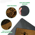 Close-up feature view of the Bluetick Coonhound doormat surface and dark rubber backing